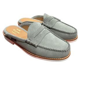 GH BASS ORIGINALS LARSON SUEDE PENNY LOAFER MULE SIZE 9.5 Sage Green